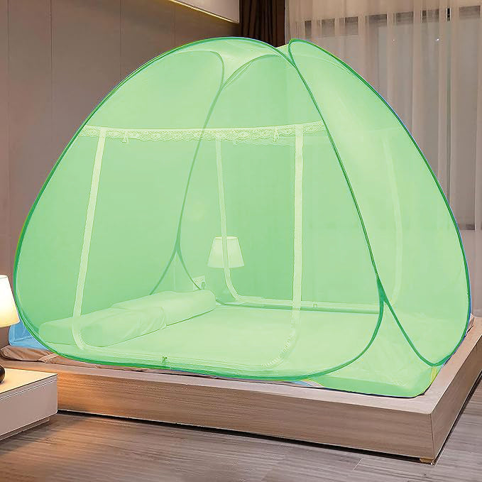 Classic Mosquito Net Polyester Adults Washable Foldable for Double & King Size Bed -(200*200*145 CM) Mosquito Net